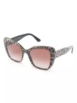 Солнцезащитные очки в массивной оправе Dolce & Gabbana Eyewear, нейтральный
