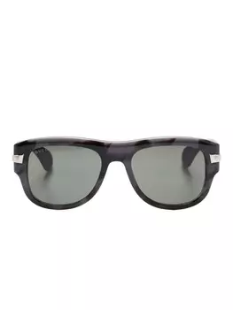 Солнцезащитные очки в массивной оправе Gucci Eyewear, серый