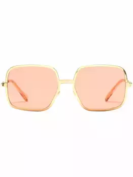 Солнцезащитные очки в массивной оправе Gucci Eyewear, красный