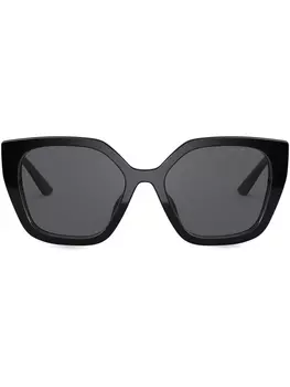 Солнцезащитные очки в массивной оправе Prada Eyewear, черный