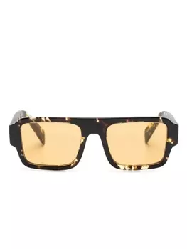 Солнцезащитные очки в массивной оправе Prada Eyewear, черный