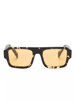 Солнцезащитные очки в массивной оправе Prada Eyewear, черный