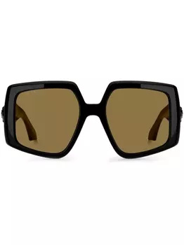 Солнцезащитные очки в массивной оправе с декором Pegaso ETRO, черный