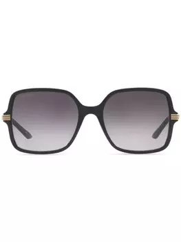 Солнцезащитные очки в массивной оправе с логотипом Gucci Eyewear, черный