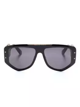 Солнцезащитные очки в массивной оправе с логотипом Philipp Plein, черный
