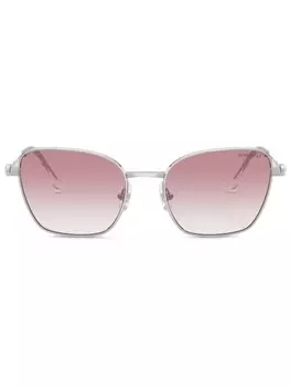 Солнцезащитные очки в массивной оправе Swarovski, серебряный