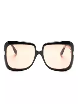 Солнцезащитные очки в массивной оправе TOM FORD Eyewear, черный