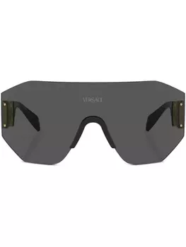 Солнцезащитные очки в массивной оправе Versace Eyewear, серый