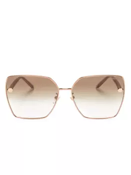 Солнцезащитные очки в массивной оправе Versace Eyewear, розовый