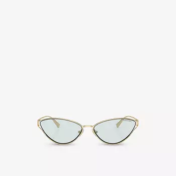 Солнцезащитные очки в металлической оправе «кошачий глаз» Tf3095 Tiffany & Co, золотой