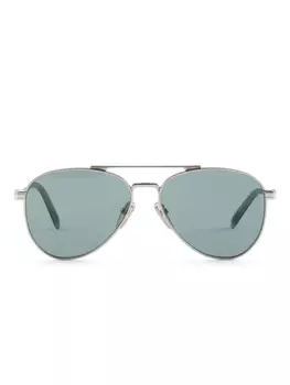 Солнцезащитные очки в металлической оправе Prada Eyewear, зеленый