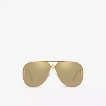 Солнцезащитные очки в металлической оправе ve2255 Versace, желтый