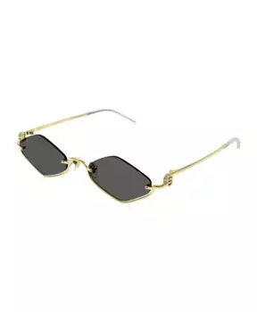 Солнцезащитные очки в металлической полуоправе gg1604s Gucci, желтый