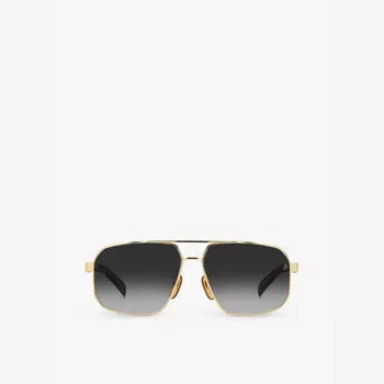 Солнцезащитные очки в металлической прямоугольной оправе 7102/S Eyewear By David Beckham, черный