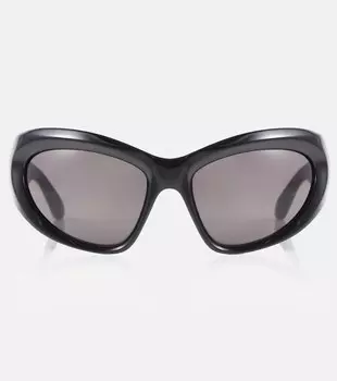 Солнцезащитные очки в обертке Balenciaga, черный