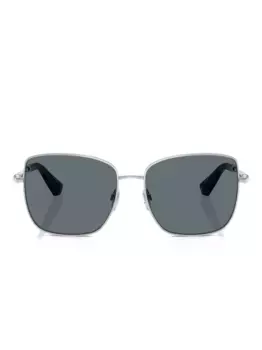 Солнцезащитные очки в оправе 'бабочка' Burberry Eyewear, серебяный