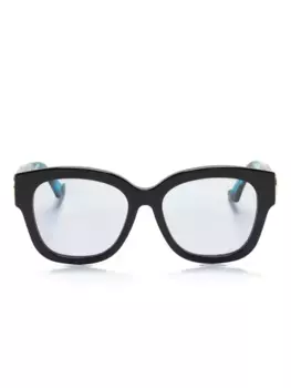 Солнцезащитные очки в оправе 'бабочка' Gucci Eyewear, черный