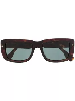 Солнцезащитные очки в оправе черепаховой расцветки Burberry Eyewear, коричневый