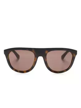 Солнцезащитные очки в оправе черепаховой расцветки Burberry Eyewear, коричневый