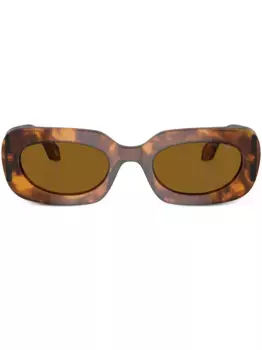 Солнцезащитные очки в оправе черепаховой расцветки GIORGIO ARMANI, красный