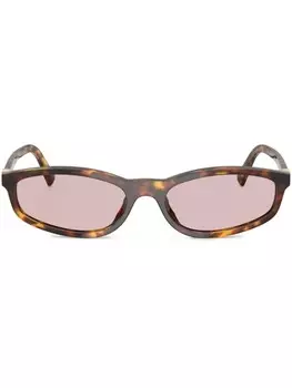 Солнцезащитные очки в оправе черепаховой расцветки Miu Miu Eyewear, коричневый