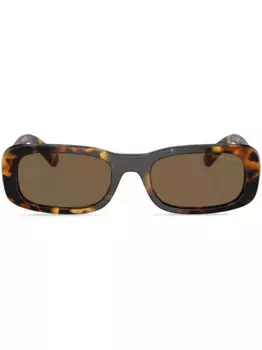 Солнцезащитные очки в оправе черепаховой расцветки Miu Miu Eyewear, зеленый