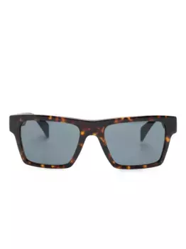 Солнцезащитные очки в оправе черепаховой расцветки Versace Eyewear, коричневый