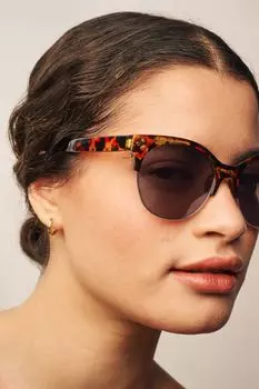 Солнцезащитные очки в оправе Clubmaster Next, коричневый