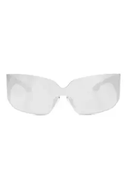 Солнцезащитные очки в оправе 'кошачий глаз' Balenciaga Eyewear, серебяный