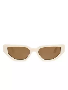 Солнцезащитные очки в оправе 'кошачий глаз' Golden Goose, белый