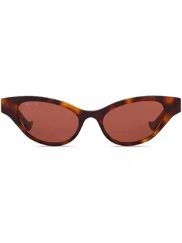 Солнцезащитные очки в оправе 'кошачий глаз' Gucci Eyewear, зеленый