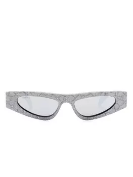 Солнцезащитные очки в оправе «кошачий глаз» Gucci Eyewear, серебряный
