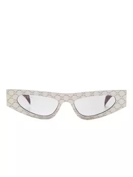 Солнцезащитные очки в оправе «кошачий глаз» Gucci Eyewear, серебряный
