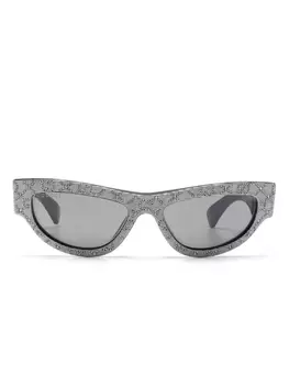 Солнцезащитные очки в оправе «кошачий глаз» Gucci Eyewear, серебряный