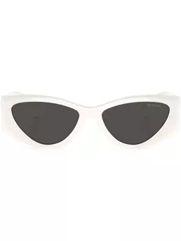 Солнцезащитные очки в оправе 'кошачий глаз' Miu Miu Eyewear, белый