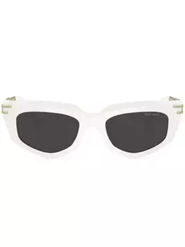 Солнцезащитные очки в оправе 'кошачий глаз' Miu Miu Eyewear, белый