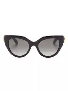 Солнцезащитные очки в оправе 'кошачий глаз' с логотипом Gucci Eyewear, коричневый