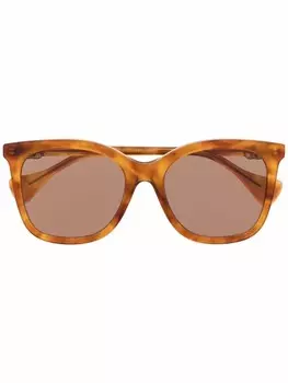 Солнцезащитные очки в оправе 'кошачий глаз' с логотипом GG Gucci Eyewear, коричневый