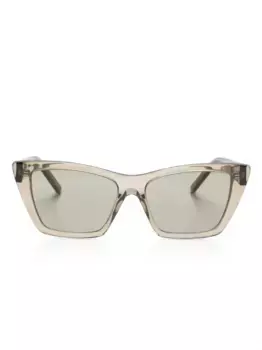 Солнцезащитные очки в оправе 'кошачий глаз' с логотипом Saint Laurent Eyewear, коричневый