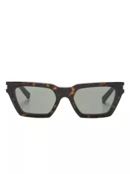 Солнцезащитные очки в оправе 'кошачий глаз' с логотипом Saint Laurent Eyewear, коричневый