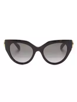 Солнцезащитные очки в оправе 'кошачий глаз' с логотипом Gucci Eyewear, коричневый