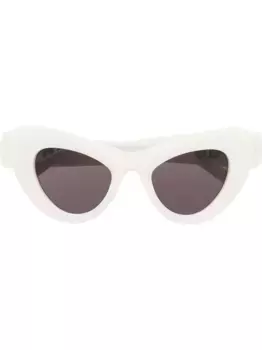 Солнцезащитные очки в оправе 'кошачий глаз' с логотипом Balenciaga Eyewear, белый