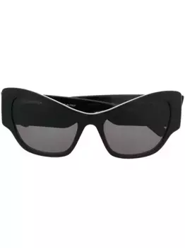 Солнцезащитные очки в оправе 'кошачий глаз' с логотипом Balenciaga Eyewear, черный