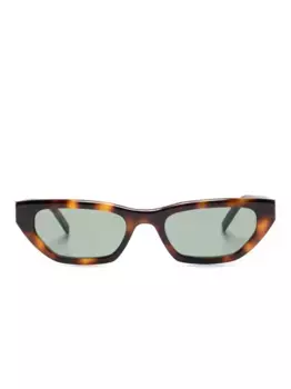 Солнцезащитные очки в оправе 'кошачий глаз' с логотипом Saint Laurent Eyewear, коричневый