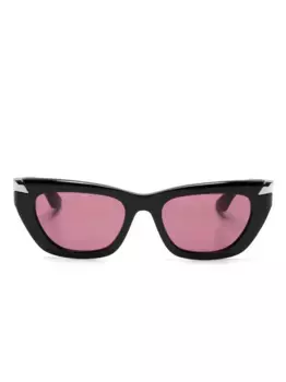 Солнцезащитные очки в оправе 'кошачий глаз' с логотипом Alexander McQueen Eyewear, черный