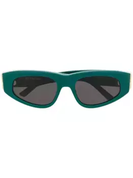 Солнцезащитные очки в оправе 'кошачий глаз' с логотипом Balenciaga Eyewear, зеленый