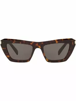 Солнцезащитные очки в оправе 'кошачий глаз' Saint Laurent Eyewear, коричневый