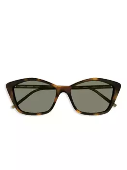 Солнцезащитные очки в оправе 'кошачий глаз' Saint Laurent Eyewear, коричневый