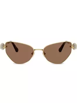Солнцезащитные очки в оправе 'кошачий глаз' Swarovski, золотой