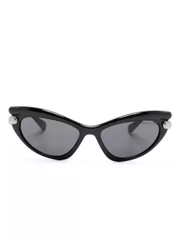 Солнцезащитные очки в оправе 'кошачий глаз' Swarovski, черный
